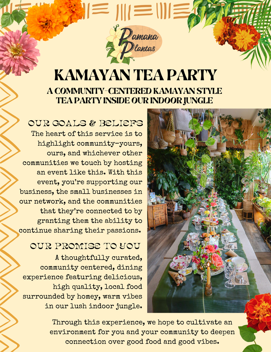 Private Kamayan Tea Party – Pamana Plantas